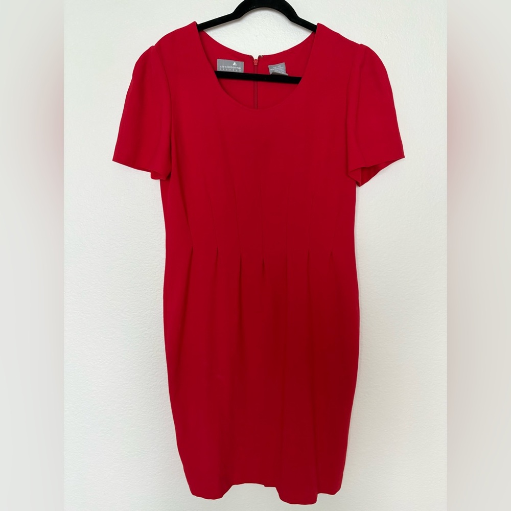 Vintage Liz Claiborne Sheath Dress Cap Sleeve Interview Work Tailored Size 10